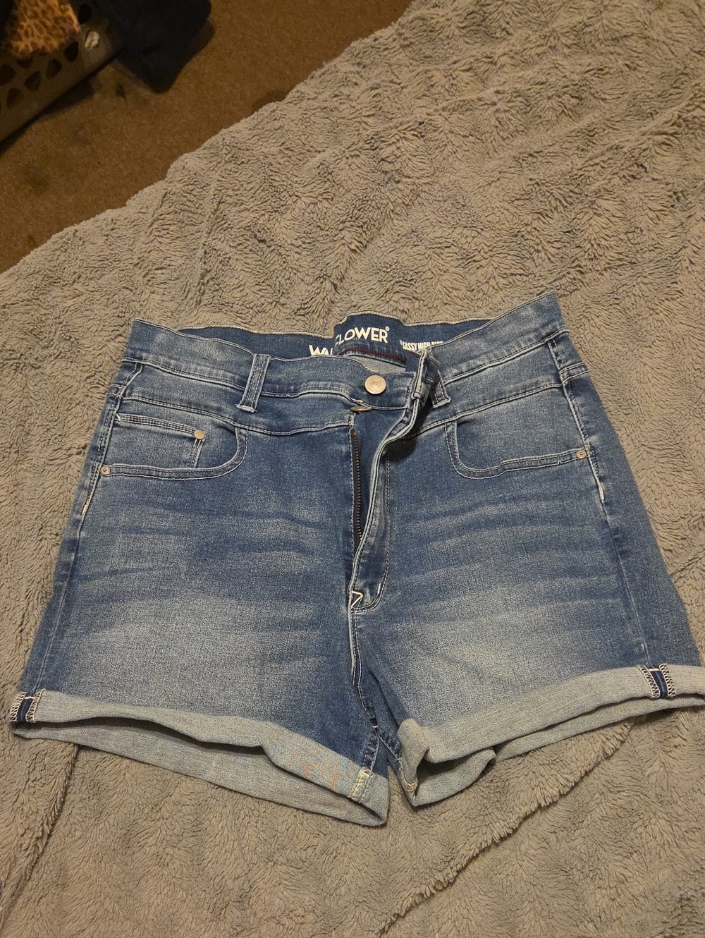Wallflower Blue Rolled Cuff Denim Shorts